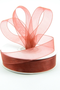 Organza Ribbon , Rust, 5/8 Inch x 25 Yards (1 Spool) SALE ITEM